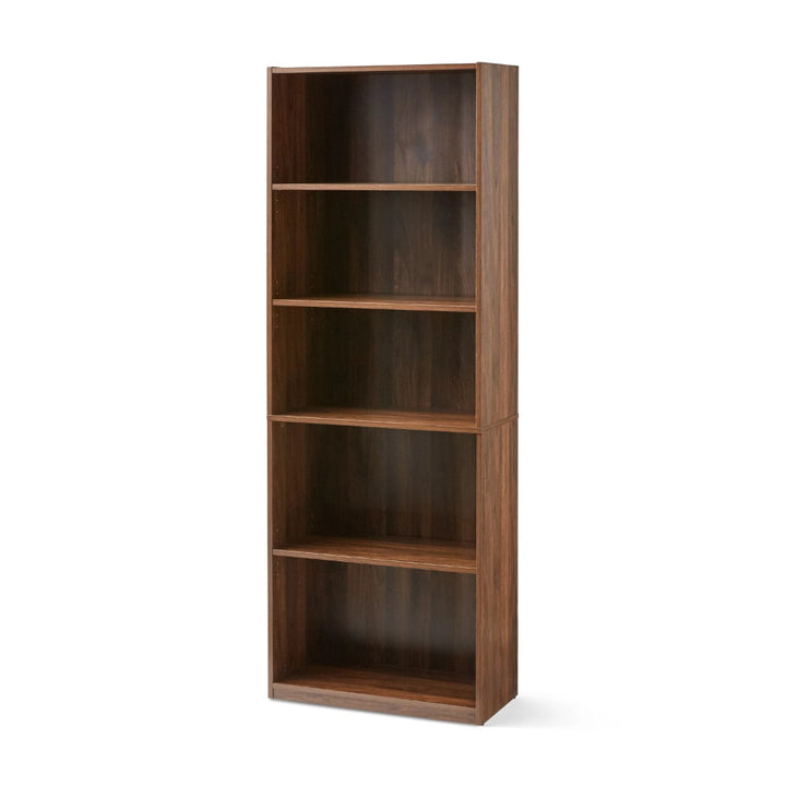 Njord - 5-Shelf Book Shelf Living Room Shelves Wood Shelves