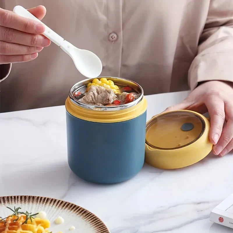 ThermoMeal Stainless Steel Thermal Container | 530 ml / 710 ml | Insulated Cup for Soups and Lunch | Waterproof and Durable