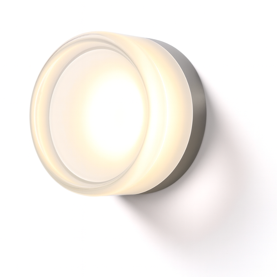 Modern Round Glass LED Wall Light, 1 Light