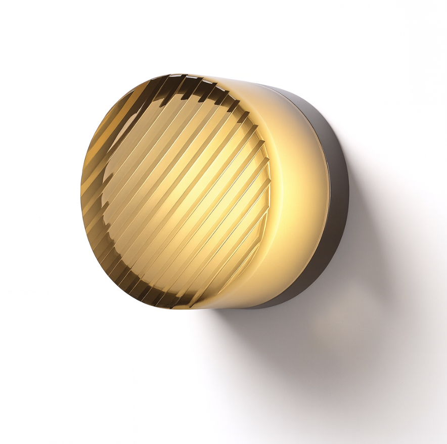 Modern Round Glass LED Wall Light, 1 Light