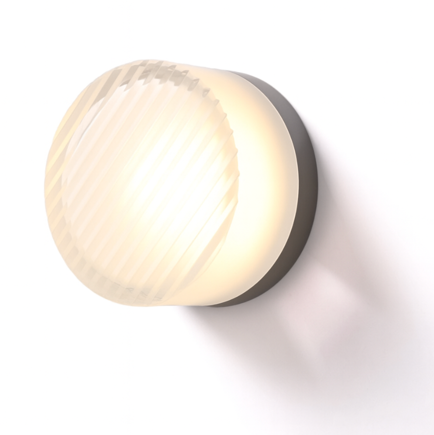 Modern Round Glass LED Wall Light, 1 Light