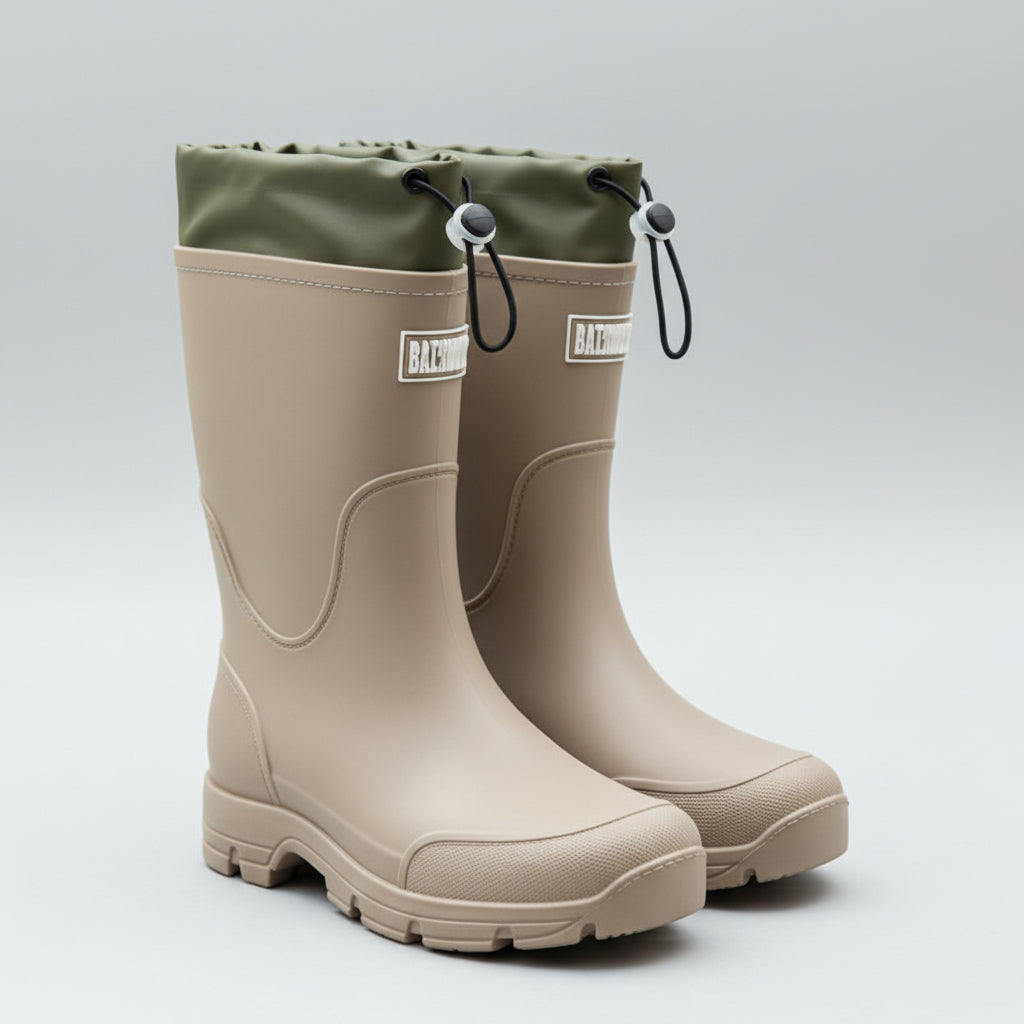 Waterproof Wellies with Non-Slip Sole - Mid-Calf