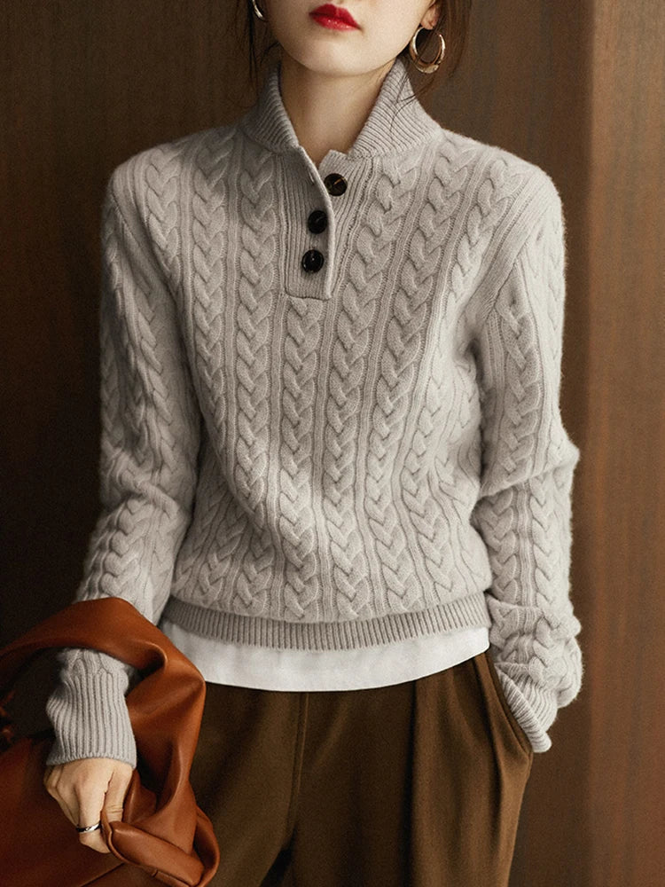 Arden Cashmere Cardigan with Buttons