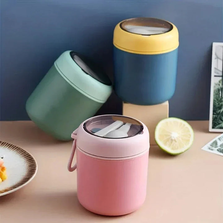 ThermoMeal Stainless Steel Thermal Container | 530 ml / 710 ml | Insulated Cup for Soups and Lunch | Waterproof and Durable