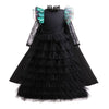 Girls' Witch Dress Costume - Emerald Green Ball Gown with Tulle Skirt