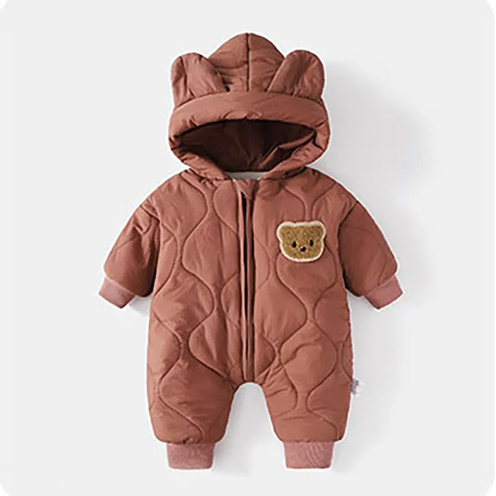 Winter Suit with Hood and Bear Design for Babies – Warm and Soft
