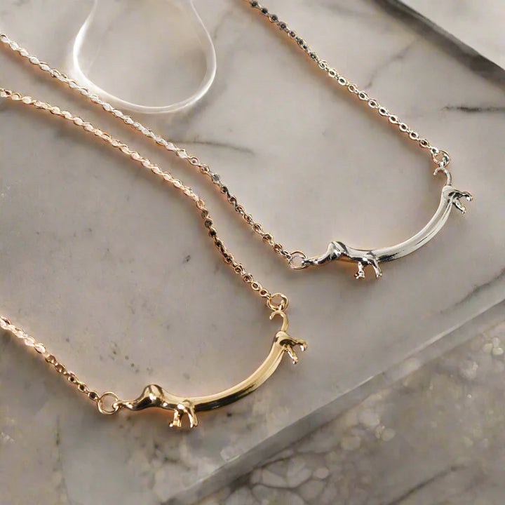 Gold Dachshund Necklace