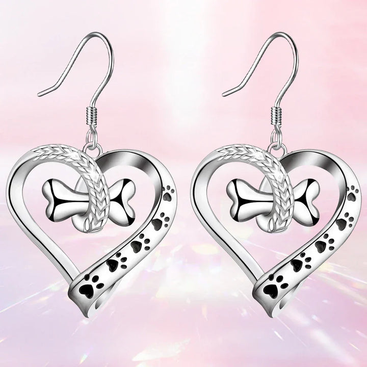 2-Piece Jewellery Set with Paw, Heart & Bone Charms