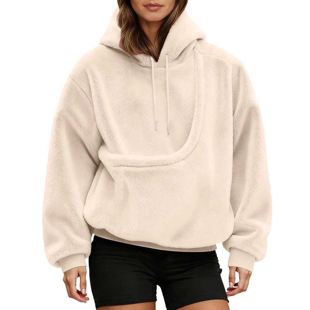 Kangaroo hoodie with built-in pouch for cats and dogs