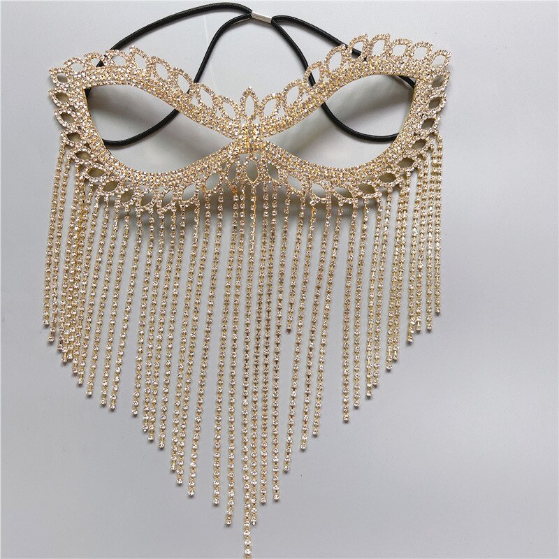 Sparkling Veil Mask | Masquerade Face Jewellery
