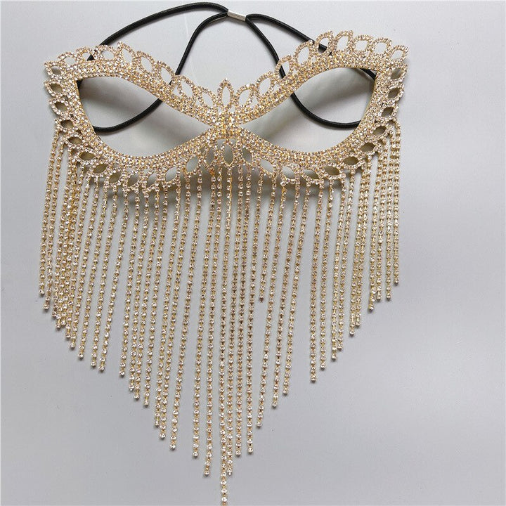 Sparkling Veil Mask | Masquerade Face Jewellery
