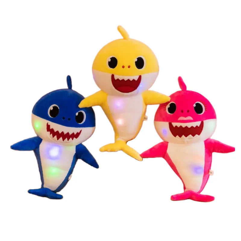 Singing Shark Plush Toy with Music and Lights – GlowShark