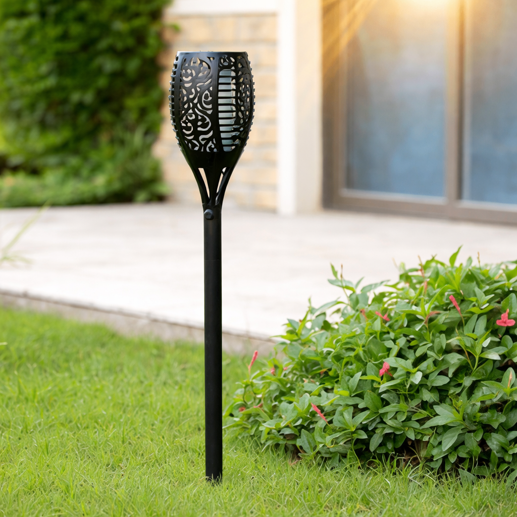 Solar Garden Torch Light with Flame Effect LED Waterproof IP67