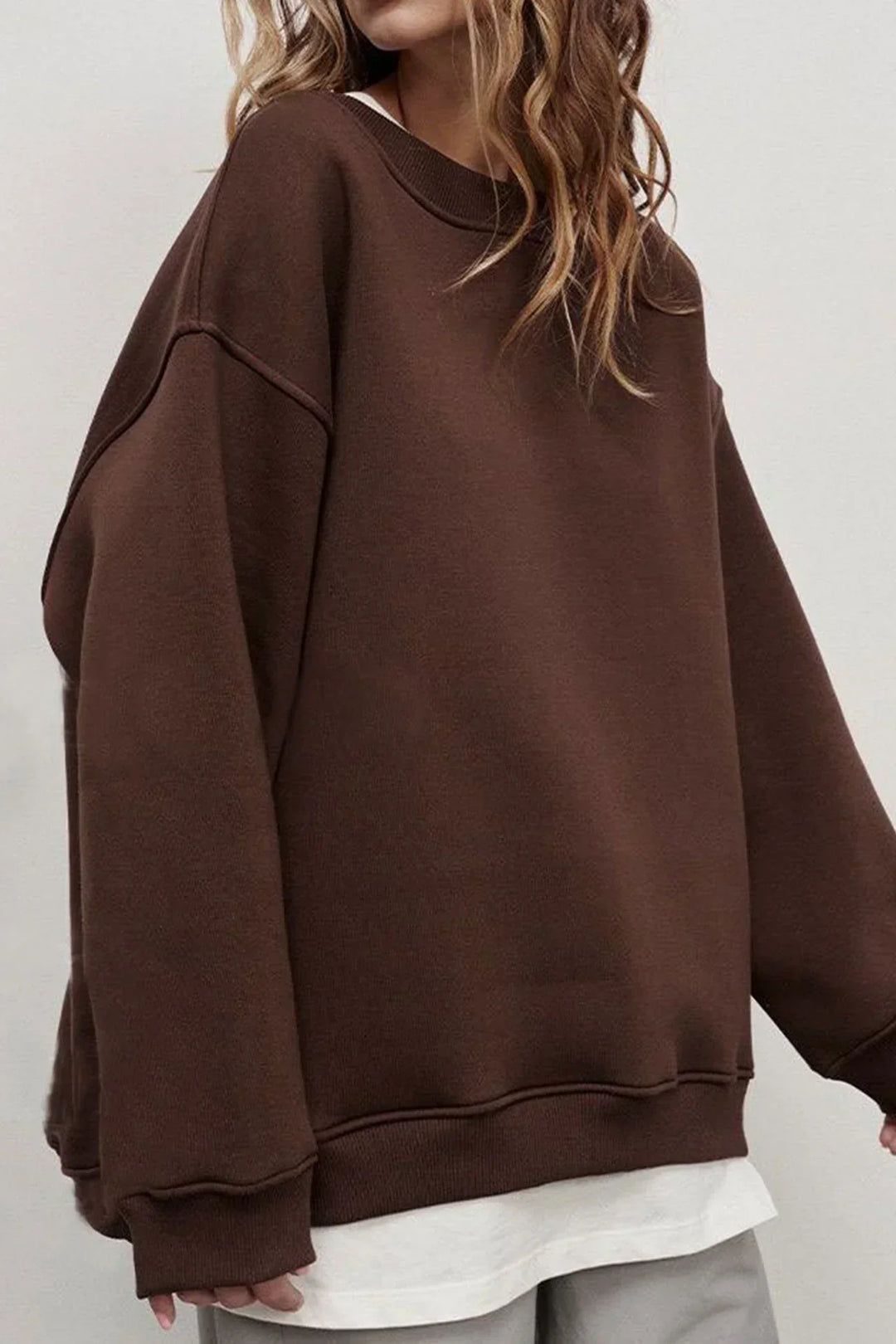 Women's Oversized Sweatshirt – Cotton, Casual Crew Neck for Comfortable Everyday Outfits