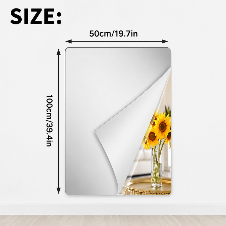 Self-Adhesive Mirror Film | Shatterproof & Cut-to-Size | Crystal Clear