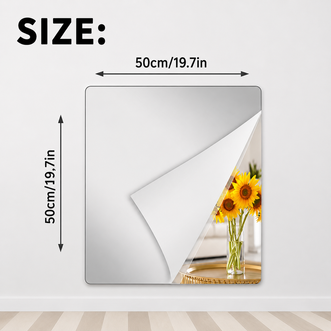 Self-Adhesive Mirror Film | Shatterproof & Cut-to-Size | Crystal Clear