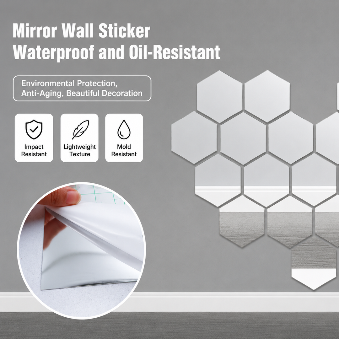 Self-Adhesive Mirror Film | Shatterproof & Cut-to-Size | Crystal Clear