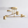 Sputnik Design Ceiling Light with Crossing Arms and Cylindrical Light Points