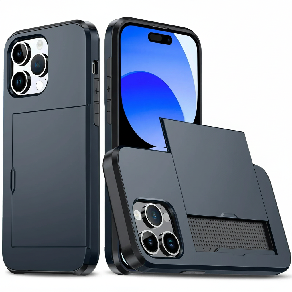 Shockproof TPU Polycarbonate Card Holder Case - CardaShield