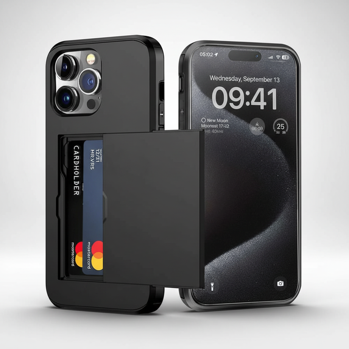 Shockproof TPU Polycarbonate Card Holder Case - CardaShield