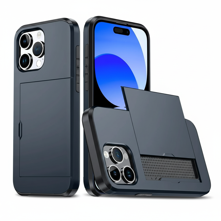 Shockproof TPU Polycarbonate Card Holder Case - CardaShield