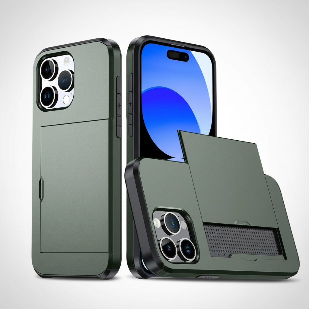 Shockproof TPU Polycarbonate Card Holder Case - CardaShield