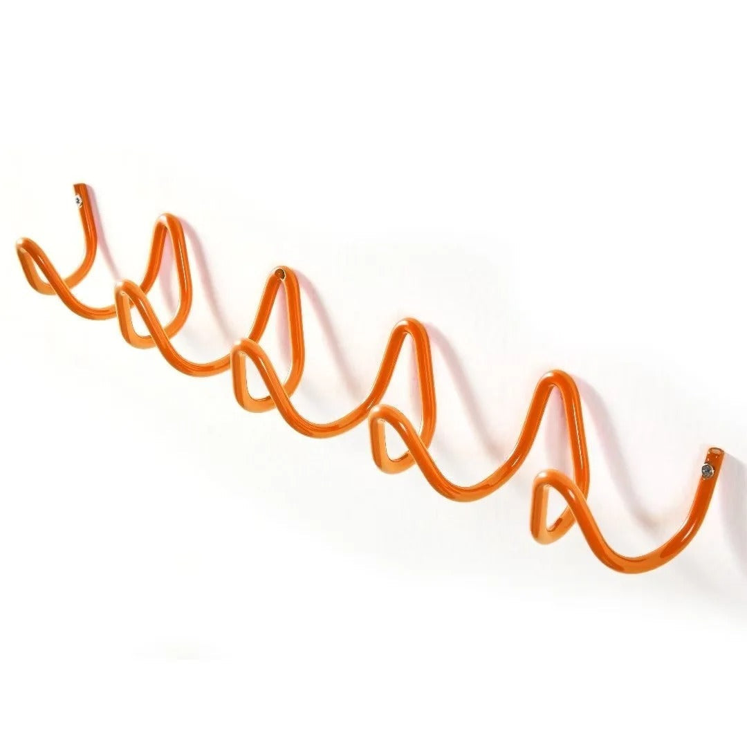 Wrought Iron Wall Coat Rack Wave Design for Hallway, Bedroom and Bathroom