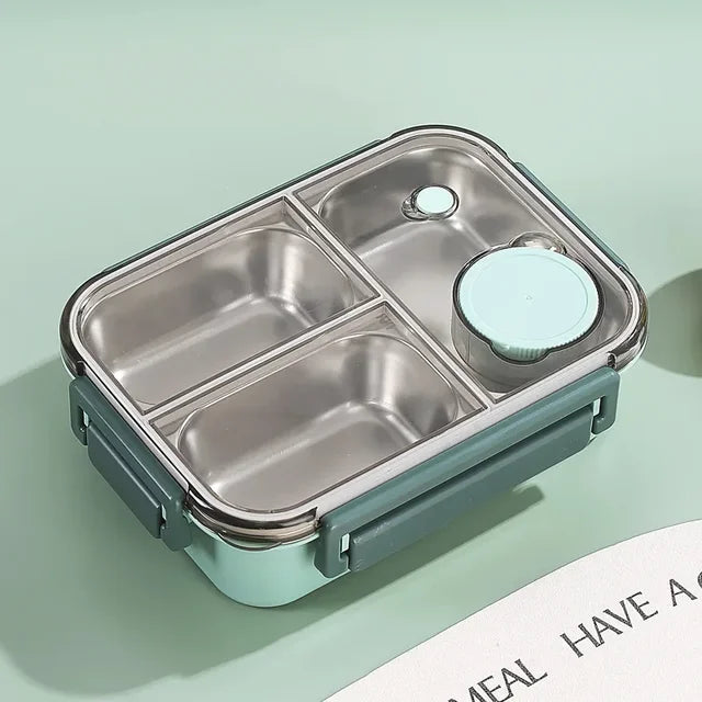 Insulated Thermal Food Container | Stainless Steel Compartments | Leak-Proof Lid