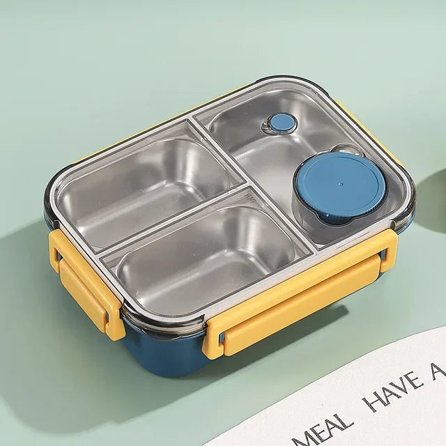Insulated Thermal Food Container | Stainless Steel Compartments | Leak-Proof Lid