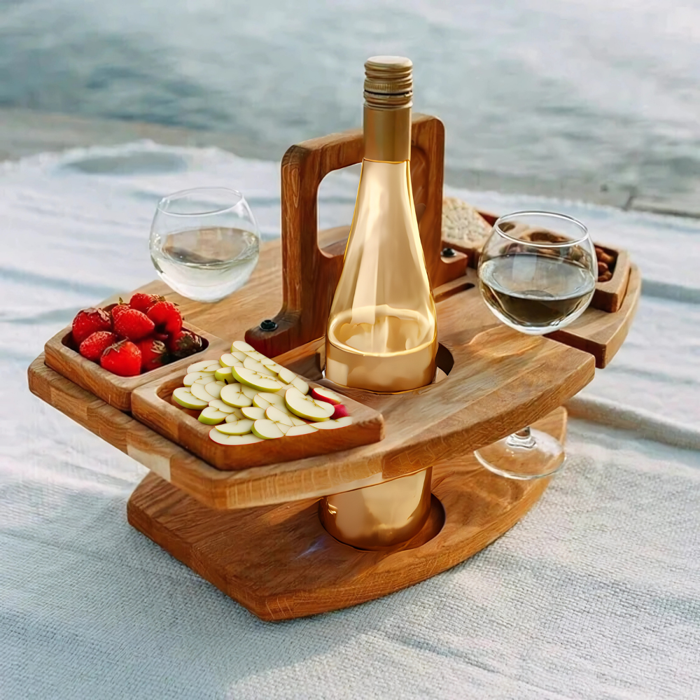Portable Wooden Picnic Table – WineNest