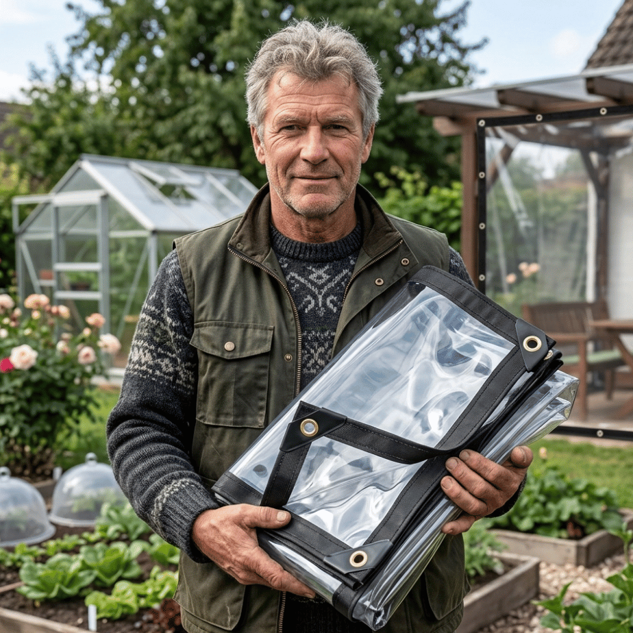 Clear Weatherproof Tarpaulin for Garden, Patio and Outdoor Areas