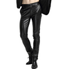 Men's Tapered Faux Leather Biker Trousers – Victor