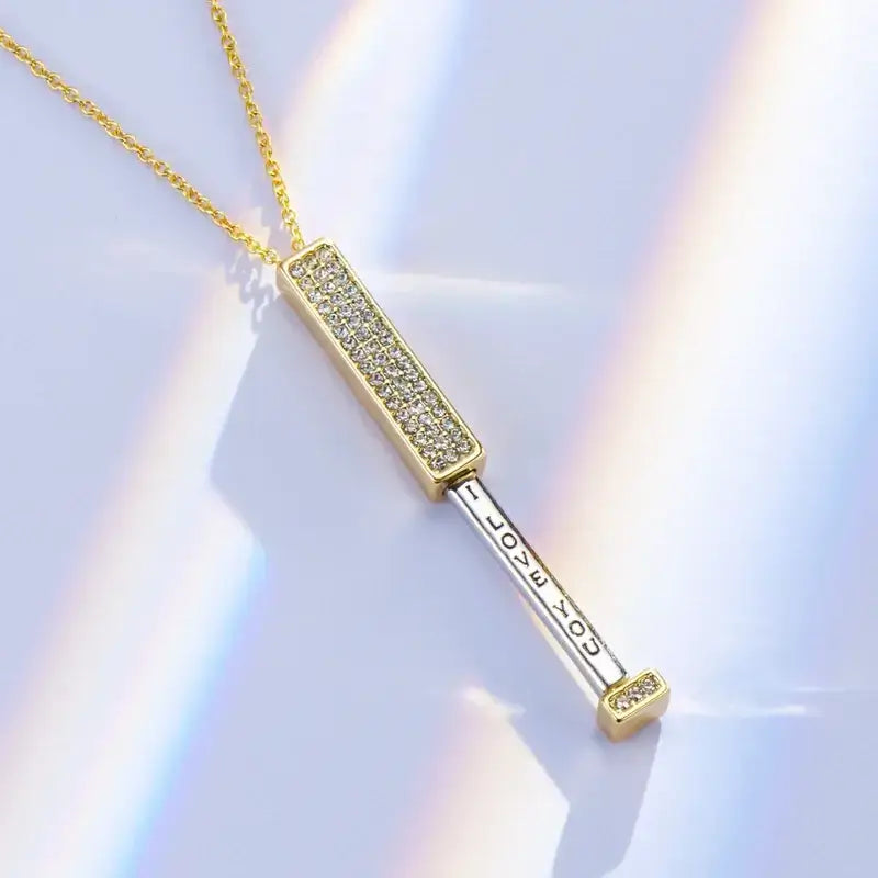 AmaraBloom Luxury Keepsake Necklace | Engraved Cubic Zirconia Pendant for Precious Connections
