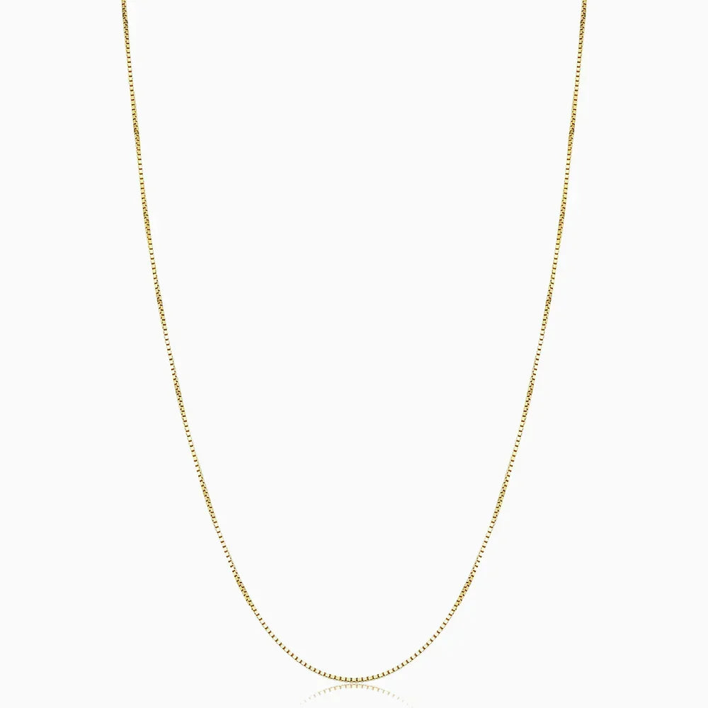 Simple Gold Box Chain with Refined Finish