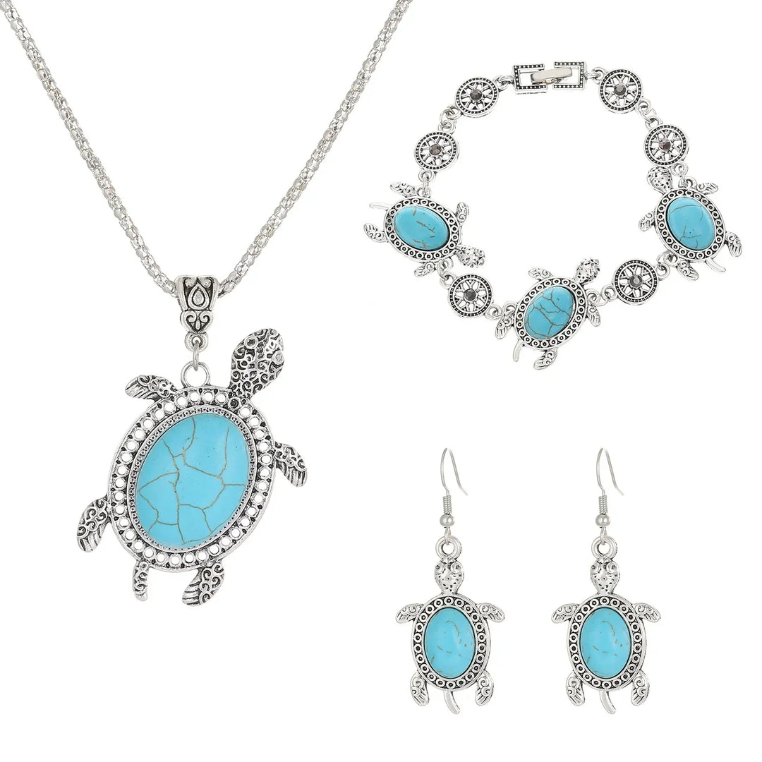 Turquoise Turtle Jewellery Set