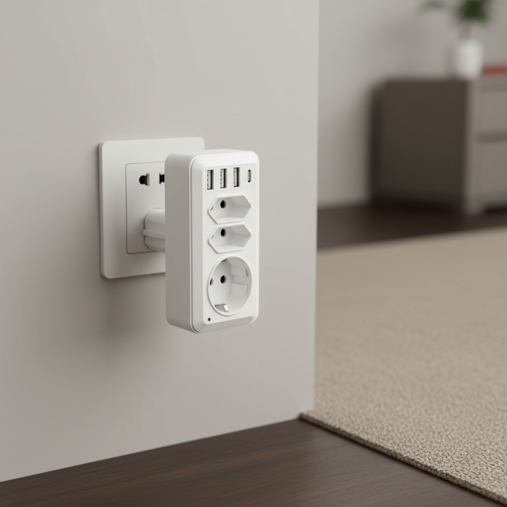 Multi-Socket Adapter with USB Ports – Practical Power for Home and Office