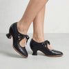 Vintage-Inspired Lace-Up Heeled Shoe - Virginia