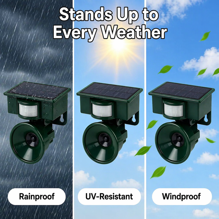 Bird Deterrent Device | Solar-Powered Sensor | Natural Bird of Prey Calls | Birdfend