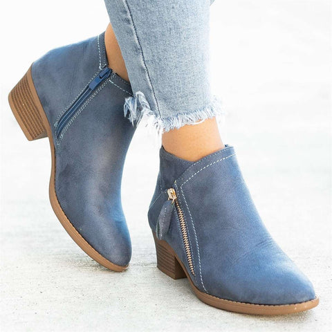 Women's Ankle Length Orthopedic Boots | Zipper
