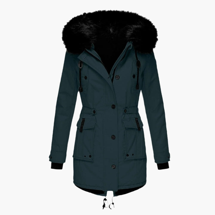 Women's Thick Parka Coat with Hood – Water-Repellent, Casual for Cold Weather