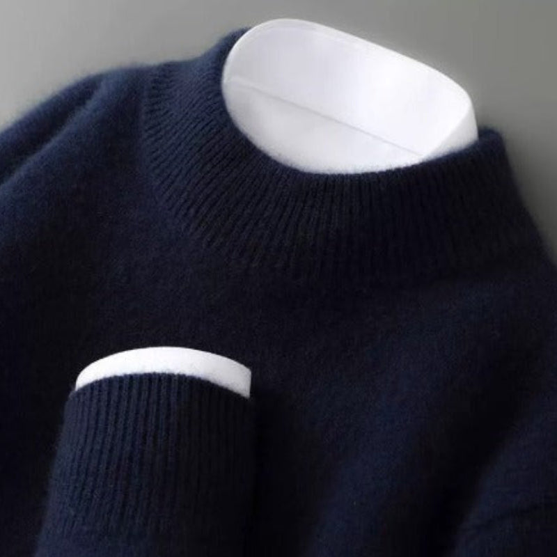 Elegant Women's Cashmere Polo Neck Jumper