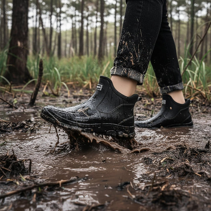 Women's Waterproof Rubber Wellies with Non-Slip Sole