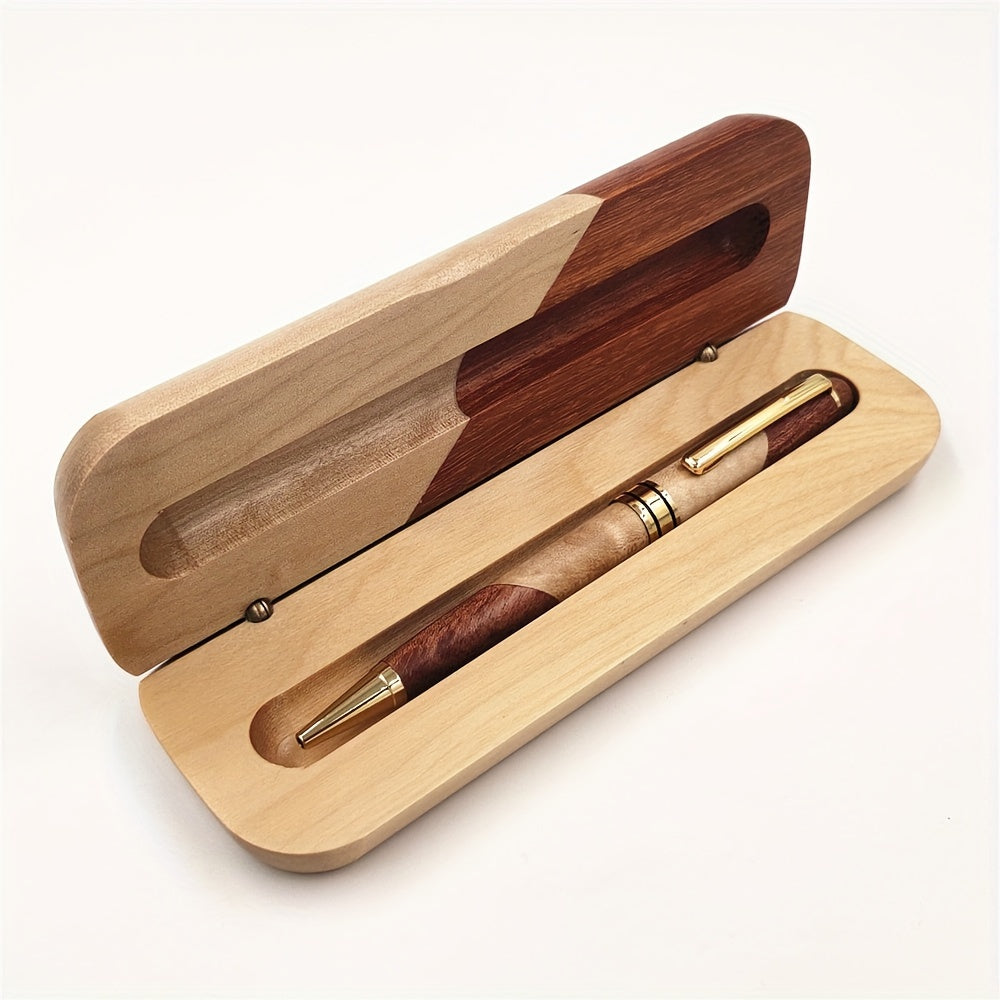 Premium Wooden Pen Box with Luxury Ballpoint Pen – Elegant and Professional