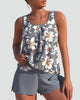 Women's Tankini Set with Floral Print - Shaping Style