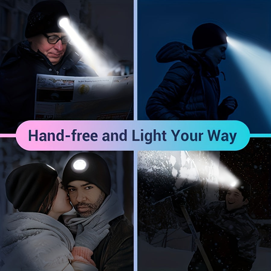 Unisex Beanie with LED Light – Convenient Lighting for Evening Walks