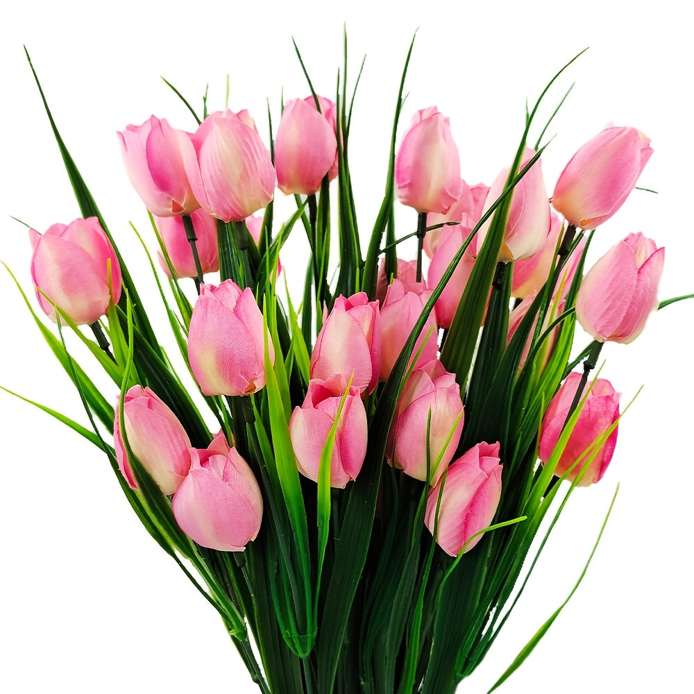 Set of 6 Artificial Tulip Bunches – UV-Resistant and Realistic for Garden and Indoor Decoration