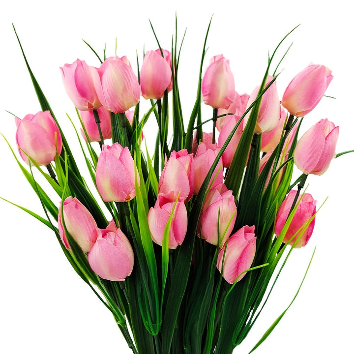 Set of 6 Artificial Tulip Bunches – UV-Resistant and Realistic for Garden and Indoor Decoration