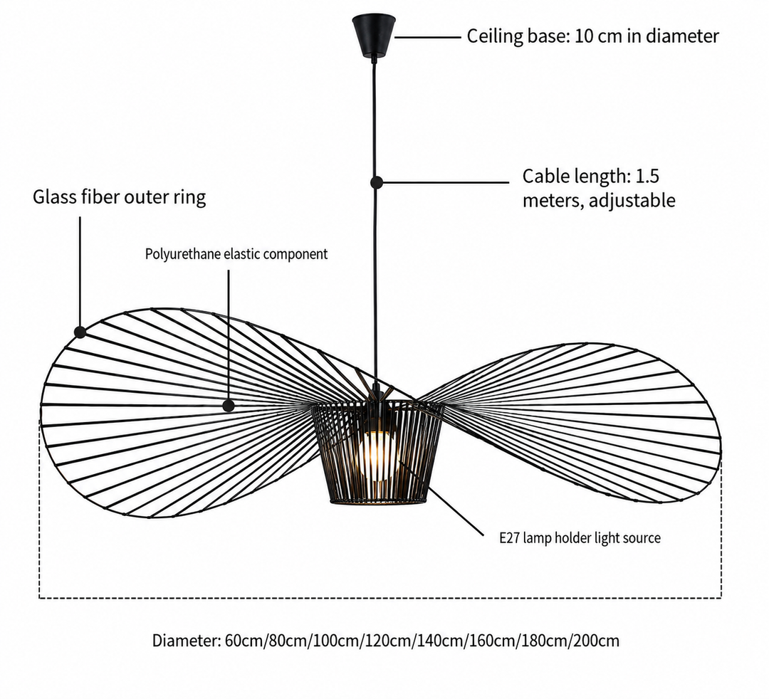 Ritta Metal Chandelier for Bedroom/Modern Living Room LED