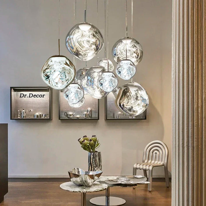Fjordline Nordic Pendant Lamp with Clear Glass for Kitchens and Living Rooms
