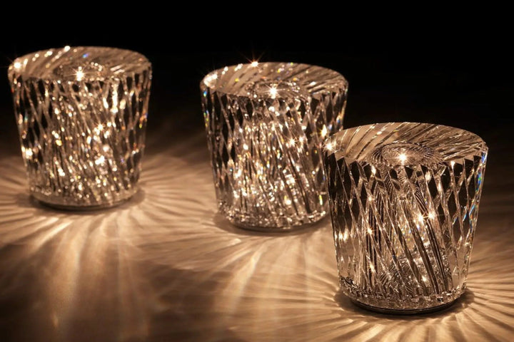 Rechargeable Crystal Table Lamp with Diamond Design – Luxury Edition
